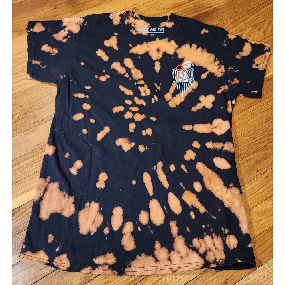 Slushcult Black Bleach Dye T-Shirt - Men's Medium